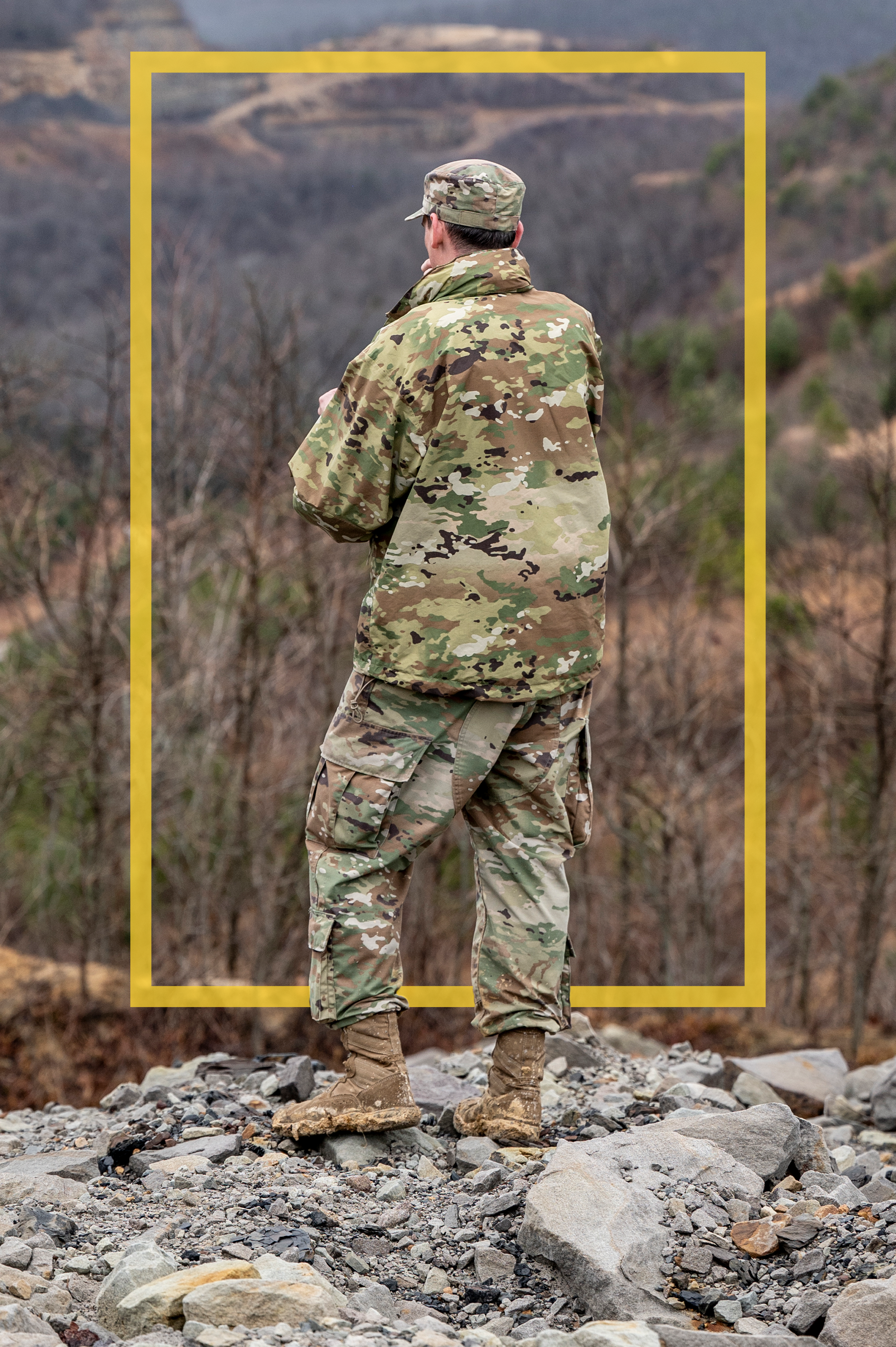 soldier standing at Fola